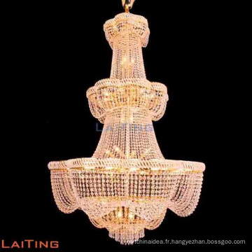 Luxe lumière lager pendentif vintage lampe acrylique lustre en cristal